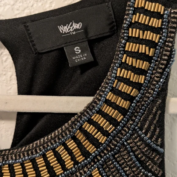 Mossimo Boeheim Black&Gold Midi Dress - Picture 5 of 7